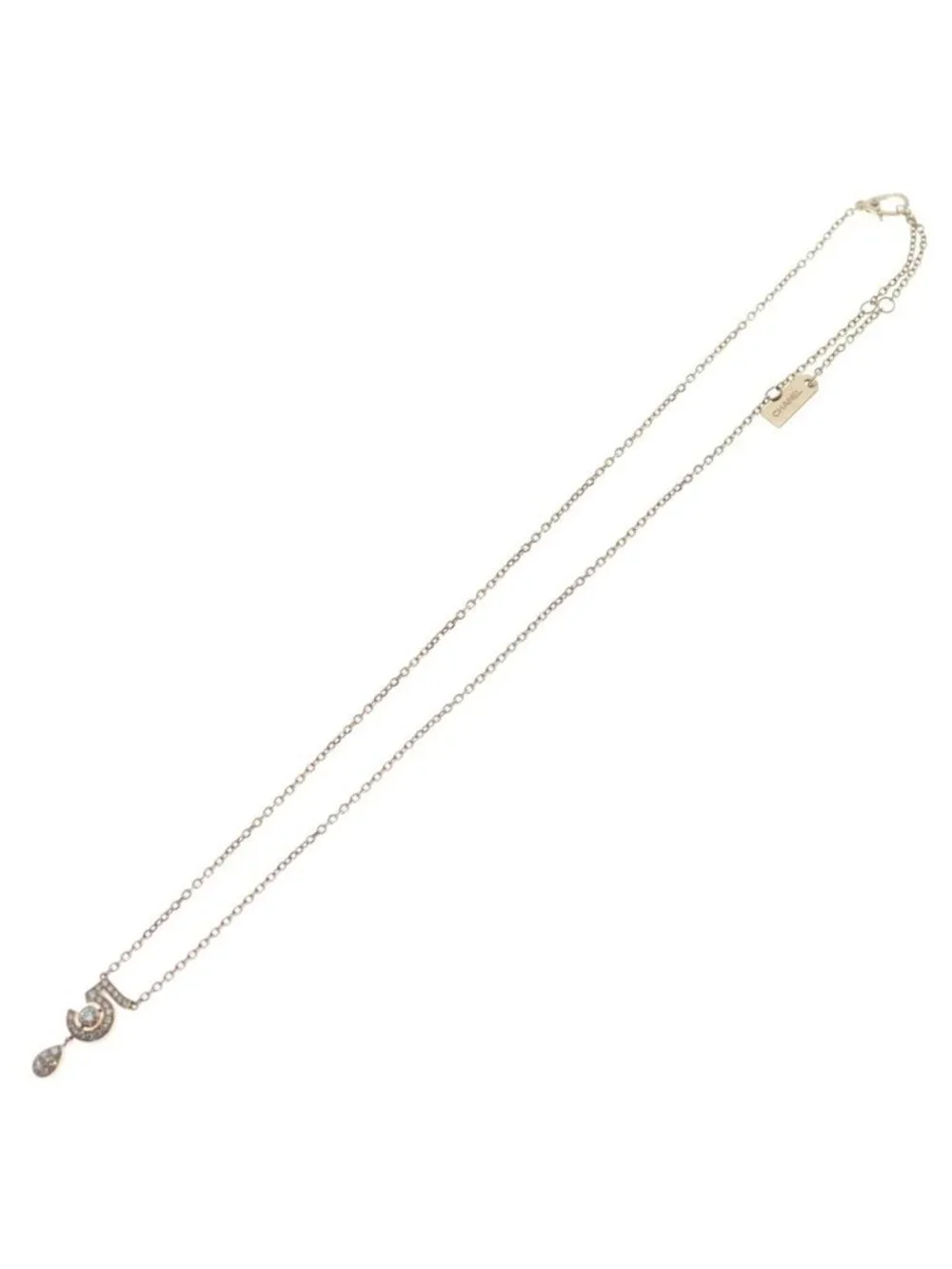 Chanel Eternal No. 55 Number Five Diamond 18k Pink Gold Necklace